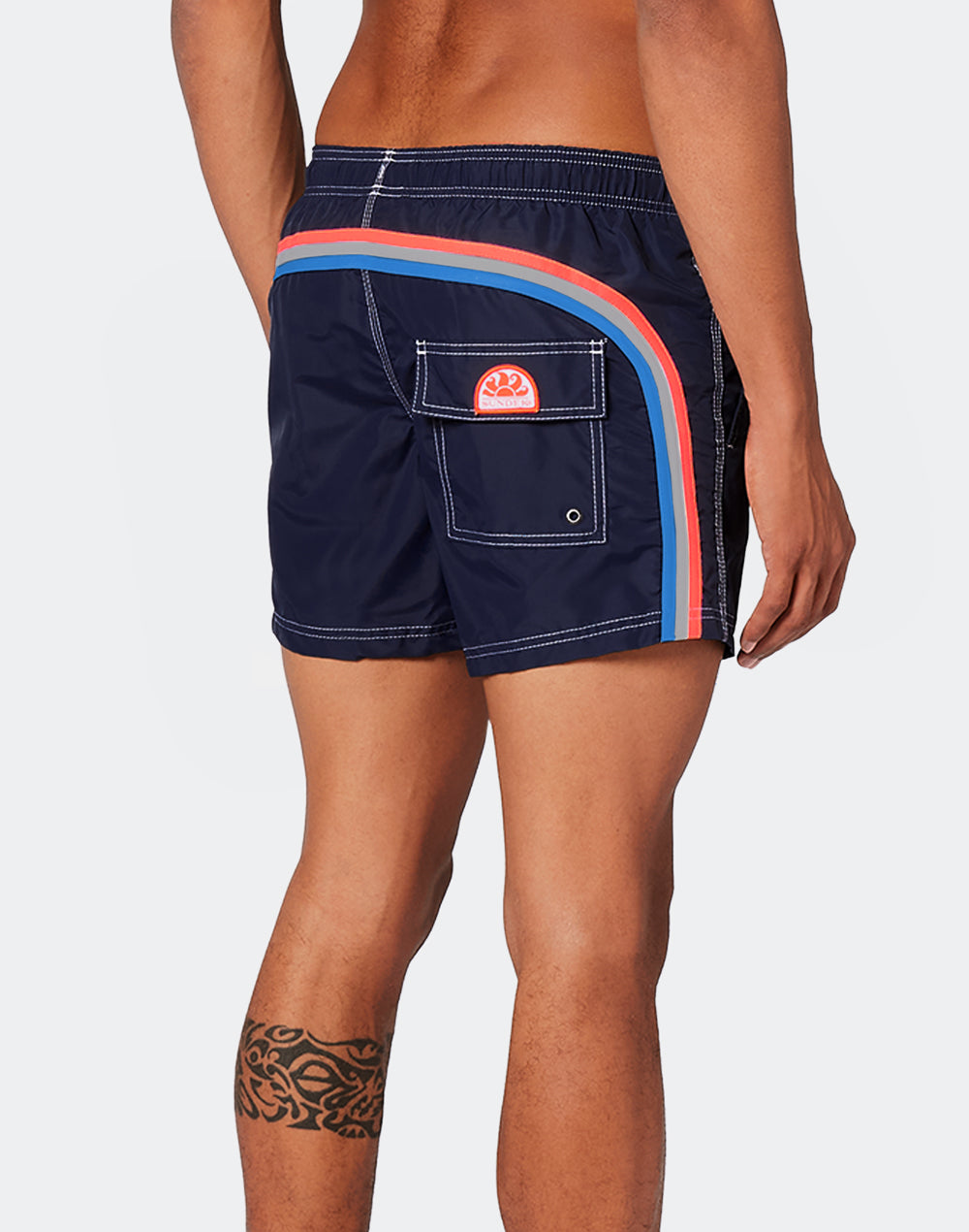 SHORT DE BAIN À TAILLE ÉLASTIQUE ICONIC TAFFETA