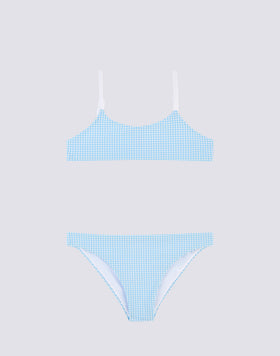 TOP BRALETTE E SLIP FISSO MINI VICHY