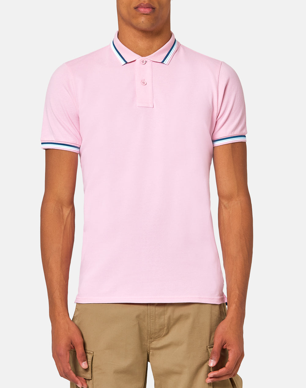 BRICE COTTON PIQUÉ POLO SHIRT WITH TRICOLOUR DETAILS