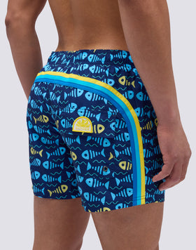 COSTUME DA BAGNO CORTO VITA ELASTICATA STAMPA OFISH