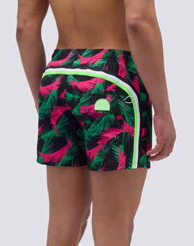 MAILLOT DE BAIN COURT À TAILLE ÉLASTIQUE ET IMPRIMÉ DARFEATHER