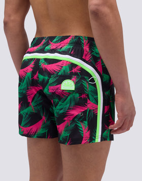 MAILLOT DE BAIN COURT À TAILLE ÉLASTIQUE ET IMPRIMÉ DARFEATHER