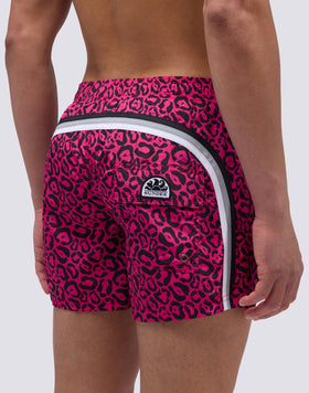 BAÑADOR CORTO DE CINTURA ELÁSTICA CON ESTAMPADO DE LEOPARDO FLASH
