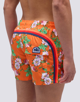 COSTUME DA BAGNO CORTO VITA ELASTICATA STAMPA SUN FLOWER