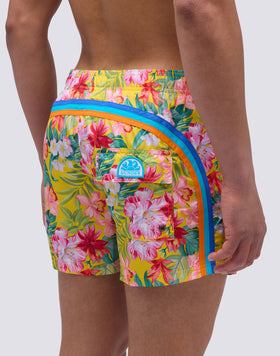 COSTUME DA BAGNO CORTO VITA ELASTICATA STAMPA BORA BORA