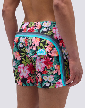 BAÑADOR CORTO DE CINTURA ELÁSTICA CON ESTAMPADO BORA BORA