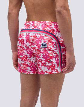 BAÑADOR CORTO DE CINTURA ELÁSTICA CON ESTAMPADO CAMUFLAJE