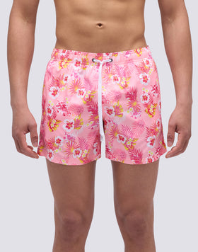BAÑADOR CORTO DE CINTURA ELÁSTICA CON ESTAMPADO DREAMY HAWAII
