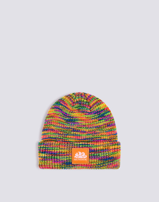 RIBBED CHILD'S HAT WITH LOGO