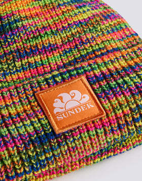 RIBBED CHILD'S HAT WITH LOGO