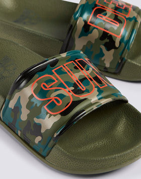 CAMOU BAND SLIPPER WITH LOGO
