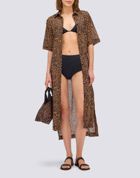 SMALL LEOPARD PRINT TOTE BAG