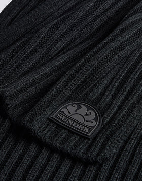 STRIPED RIBBED SCARF