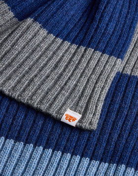 ÉCHARPE À RAYURES CÔTELÉES