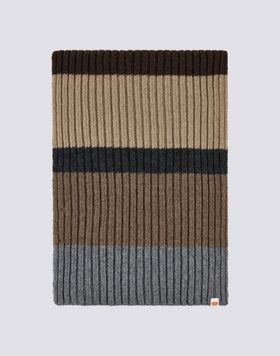 ÉCHARPE À RAYURES CÔTELÉES