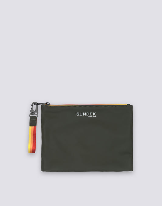 CLUTCH BAG WITH RAINBOW ZIP