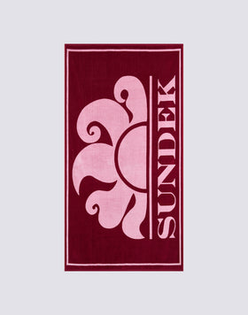 TELO JACQUARD IN SPUGNA CON MAXI LOGO