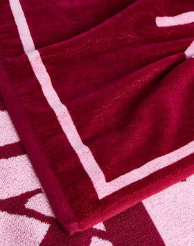 TELO JACQUARD IN SPUGNA CON MAXI LOGO