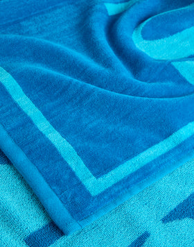 JACQUARD TERRY TOWEL WITH MAXI LOGO