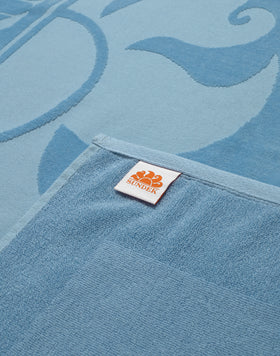 JACQUARD TERRY TOWEL WITH LOGO AND FRAME