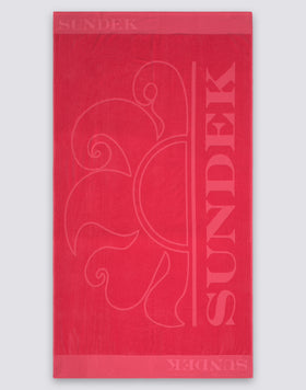 JACQUARD BEACH TOWEL WITH LOGO