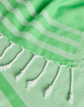 FOUTA JACQUARD BEACH TOWEL WITH LOGO