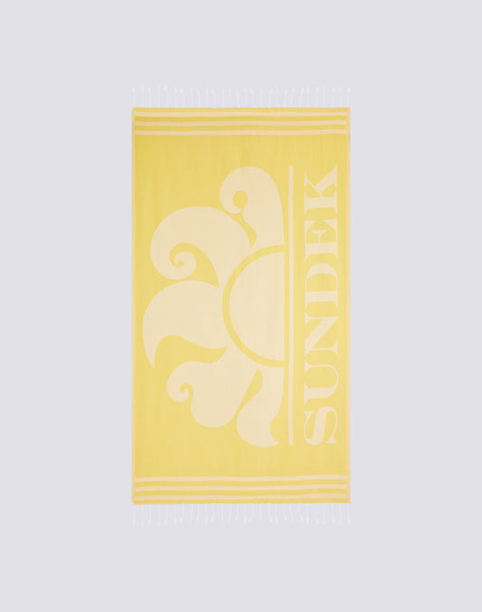 SERVIETTE DE PLAGE FOUTA JACQUARD AVEC LOGO