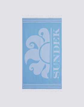 JACQUARD FOUTA BEACH TOWEL WITH LOGO