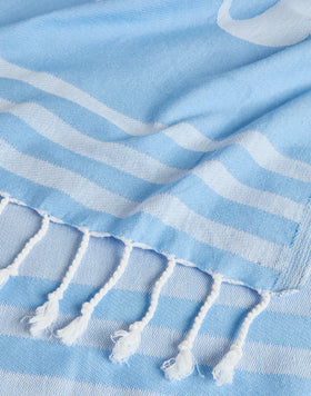 JACQUARD FOUTA BEACH TOWEL WITH LOGO