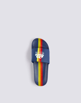 CHAUSSONS À BANDES AVEC LOGO ET DÉTAIL ARC-EN-CIEL