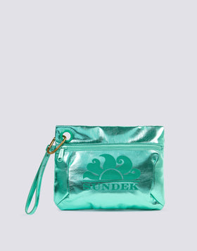 LAMINATED CLUTCH BAG WITH LOGO