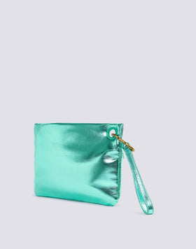 LAMINATED CLUTCH BAG WITH LOGO