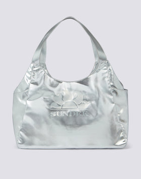 BORSA SHOPPER LAMINATA CON LOGO