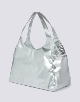 BORSA SHOPPER LAMINATA CON LOGO