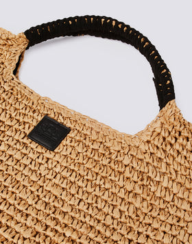 LARGE WOVEN PAPER STRAW BAG