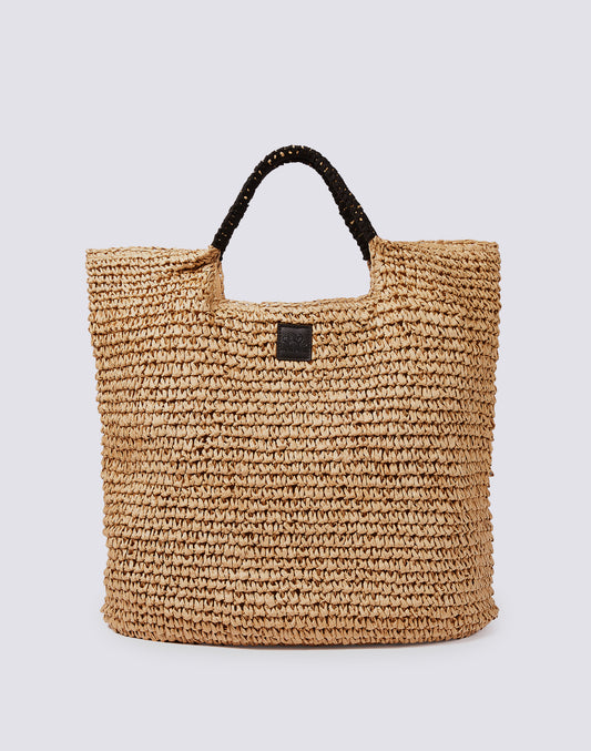 MAXI BORSA IN PAPER STRAW INTRECCIATA