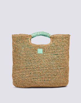 MAXI SAC EN PAILLE DE PAPIER TISSÉ