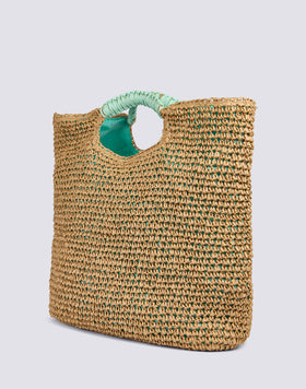 MAXI SAC EN PAILLE DE PAPIER TISSÉ