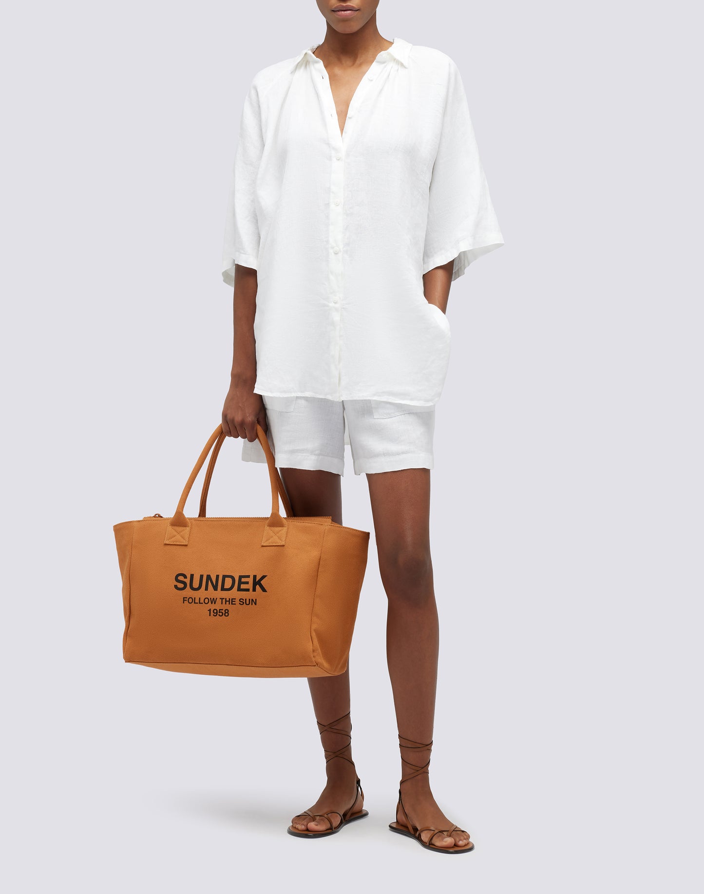 SHOPPER IN COTTON CANVAS STONE WASHED