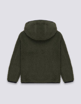 GIACCA TEDDY BAMBINO CON CAPPUCCIO E ZIP