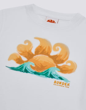 BOYS' SHORT-SLEEVED T-SHIRT WITH SUN PRINT