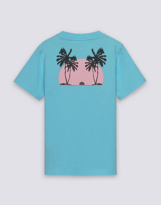 T-SHIRT BAMBINO A MANICA CORTA STAMPA TRIPPING PALM