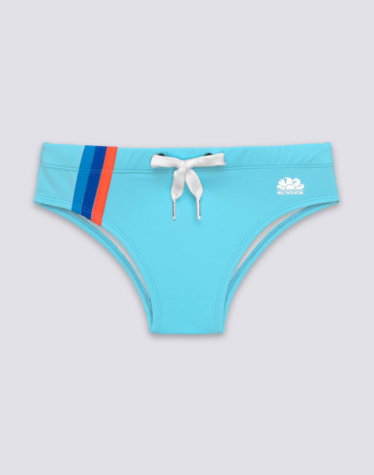 BOYS' TRICOLOUR SWIM SHORTS