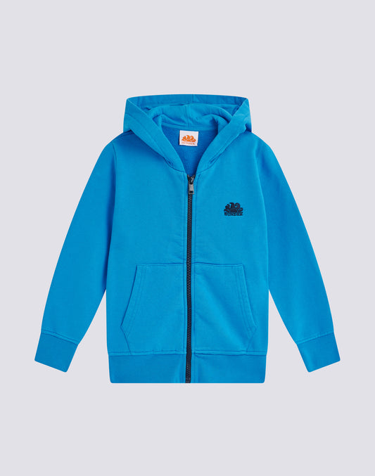 SWEATSHIRT WITH POUCH POCKET AND CENTRAL FULL ZIP