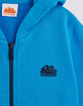 SWEAT-SHIRT AVEC POCHETTE ET FERMETURE ÉCLAIR CENTRALE COMPLÈTE