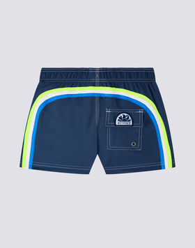 BOYS' SHORT SWIMSUIT WITH ELASTIC WAIST REPREVE®