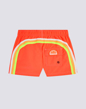 BOYS' SHORT SWIMSUIT WITH ELASTIC WAIST REPREVE®