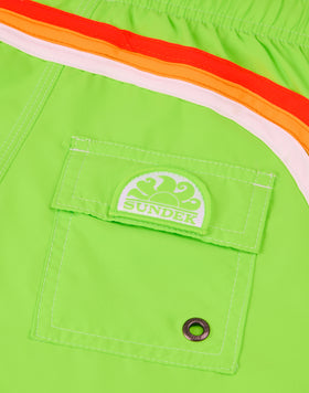 BOYS' SHORT SWIMSUIT WITH ELASTIC WAIST REPREVE®