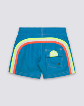 MAILLOT DE BAIN ENFANT COURT À TAILLE ÉLASTIQUE REPREVE®