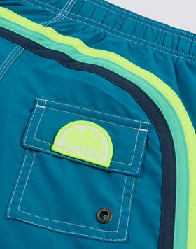 REPREVE® ELASTICATED WAIST SHORT SWIMSHORTS